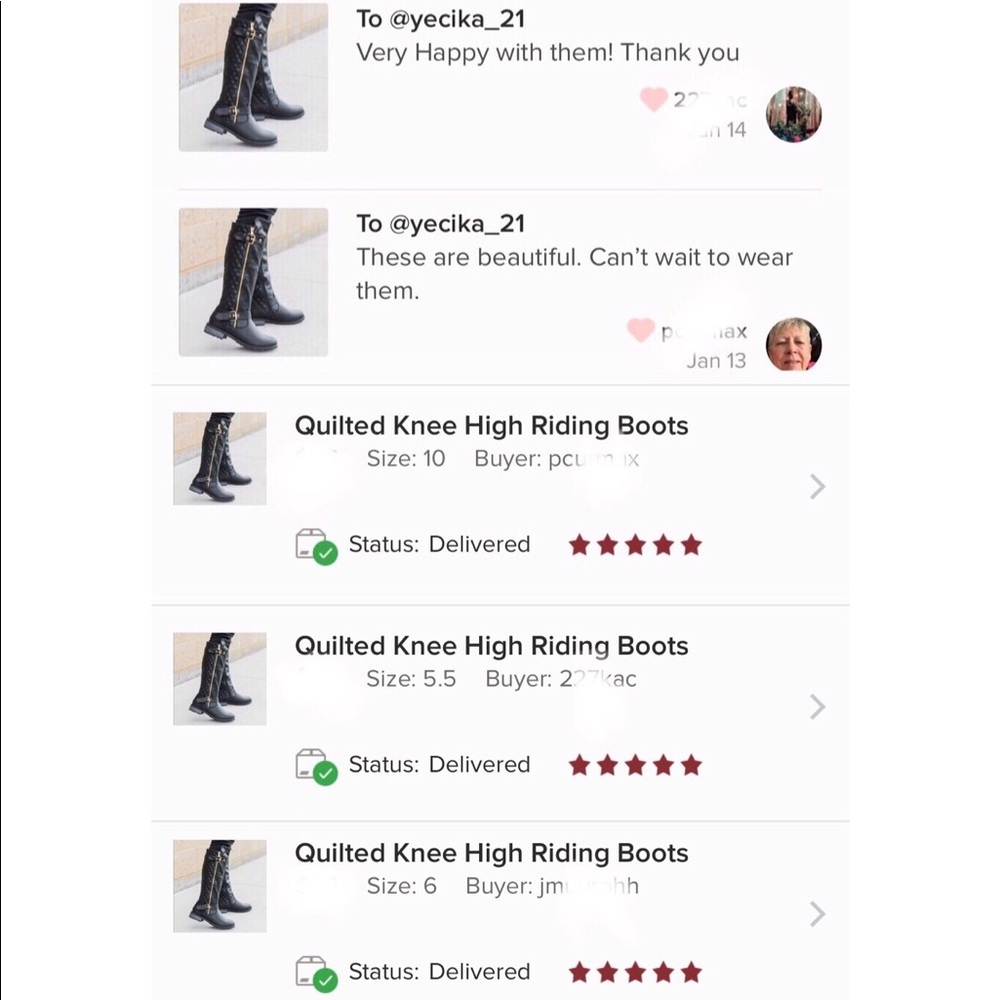 Quilted Knee High Riding Boots - Picture 8 of 9